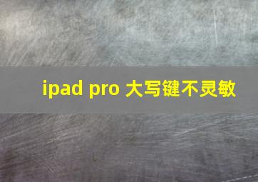 ipad pro 大写键不灵敏